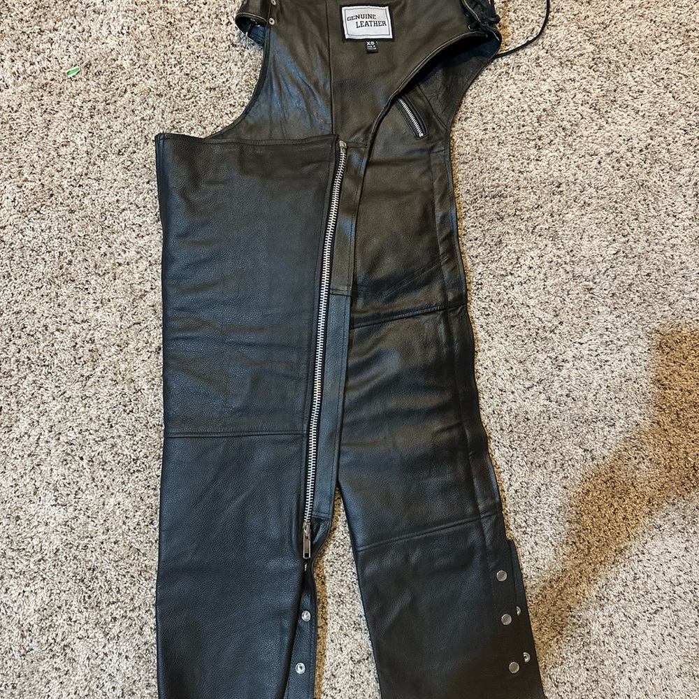 Womens Leather Biker Chaps